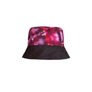 Reversible Tie-Dye / Floral Bucket Hat